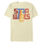 Men's Star Wars 1970s Logo Graphic Tee Cream X Large